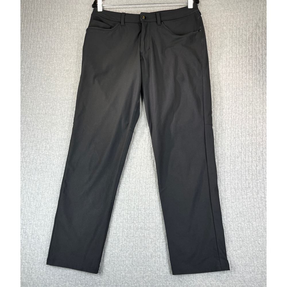 Lululemon ABC performance 5 Pocket golf Dress Pants Mens 30X29 Black Slim Fit
